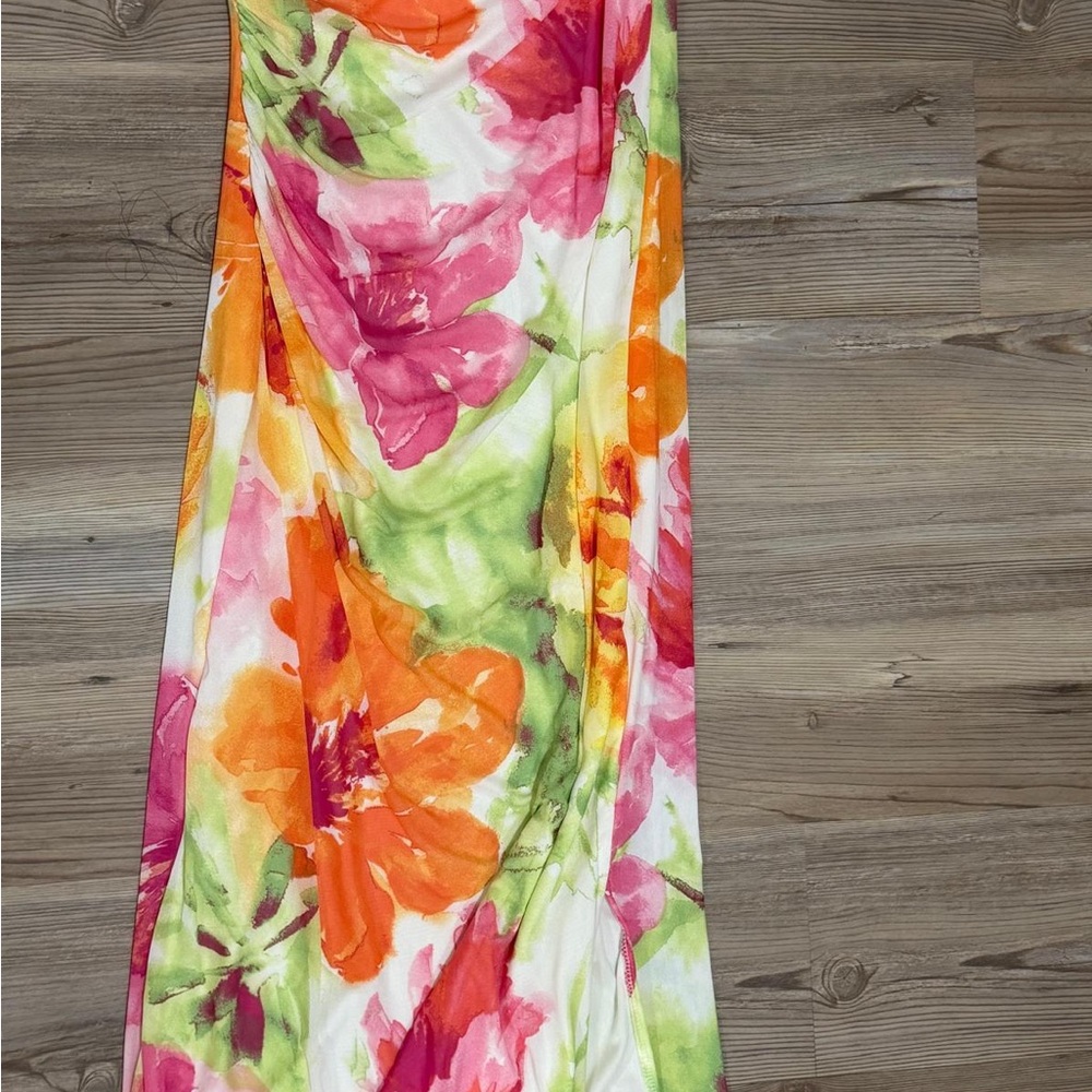 Source Unknown Vibrant Floral Maxi Dress